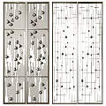 Modern Room Divider Designs With Geometric Patterns And Artistic Metal Decorative Elements 3d model