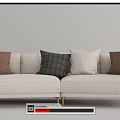 Modern Combination Sofa Multi-Person Sofa Three-Person Sofa 3d model