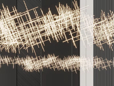Modern Interlaced Line Design Chandelier With Metallic Finish For Contemporary Interior Space 3d model