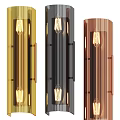 Modern Wall Lamps With Gold Black Copper Designs And Transparent Shades Featuring Bulbs