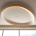 Modern Circular Ceiling Design With White Surface And LED Strip Lighting