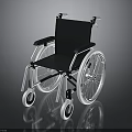 Modern Wheelchair With Black Seat White Frame Armrests And Large Wheels