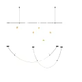 Modern Curved Linear Chandelier With Elegant Hanging Design And LED Light For Interior Space