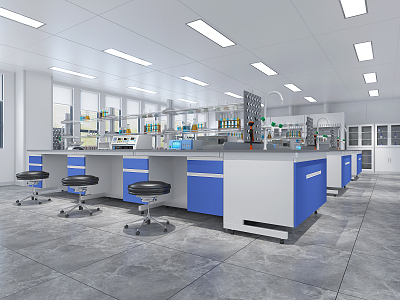 Modern Laboratory Physical and Chemical Room Laboratory 3d model