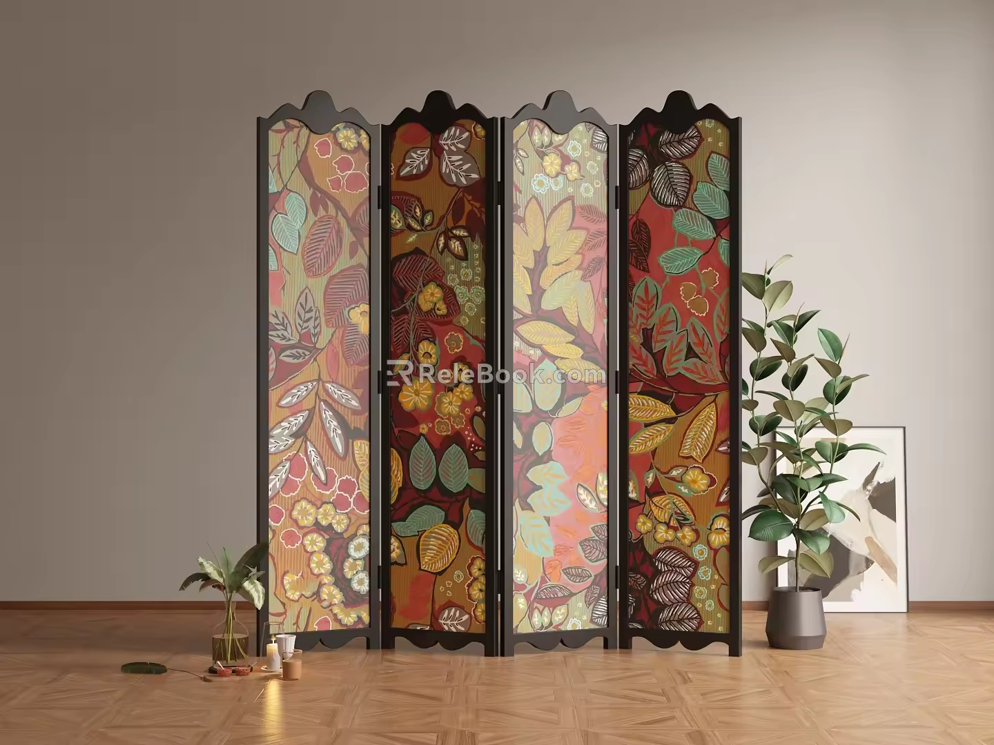 French retro screen partition 3d model