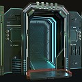 Science Fiction Gate Technology Gate Mechanical Gate 3d model