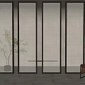 Silent partition glass screen 3d model