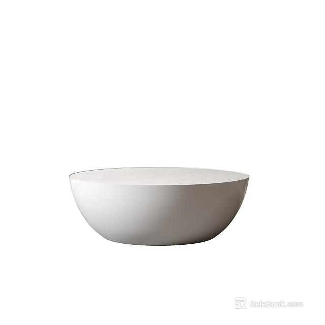 Modern Minimalist Coffee Table With White Sleek Design And Smooth Surface 3d model 