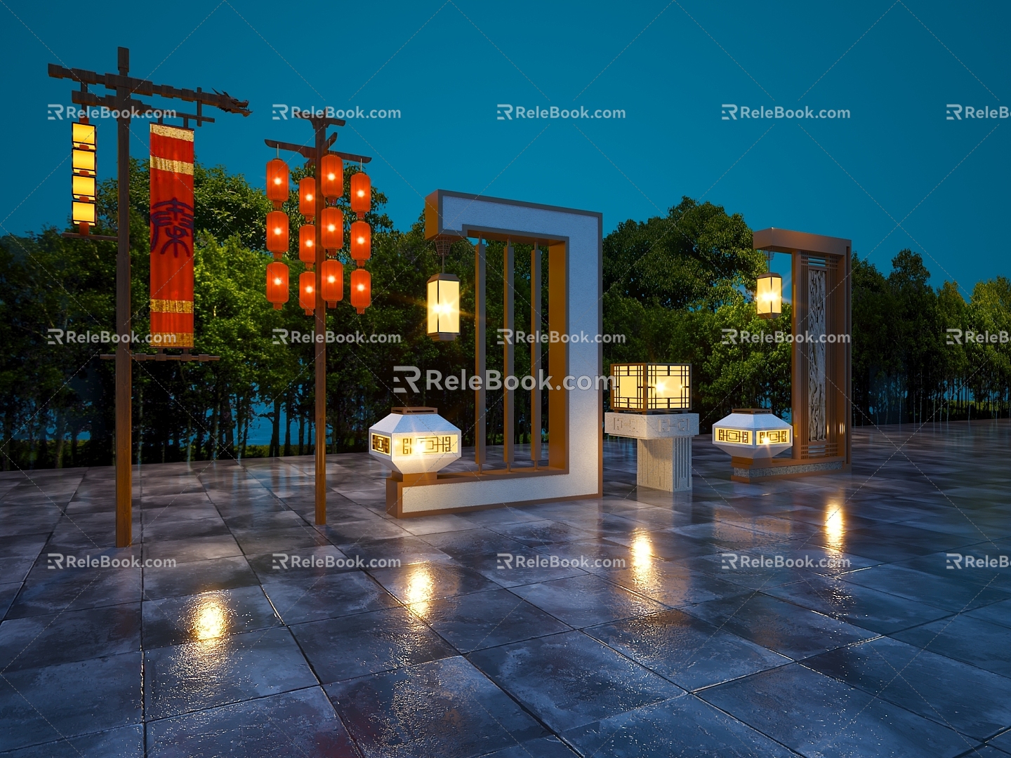 Landscape lamp outdoor lamp Chinese landscape lamp lantern lamp post commercial landscape lamp garden lamp floor lamp 3d model