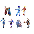 Ethnic style multi-person minority character collection Miao nationality character minority character 3d model
