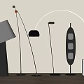 Modern Design Floor Lamps For Interior Decor With Arched Stands And Conical Bases