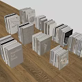 Stacked Books And Magazines On Wooden Floor With Various Cover Designs