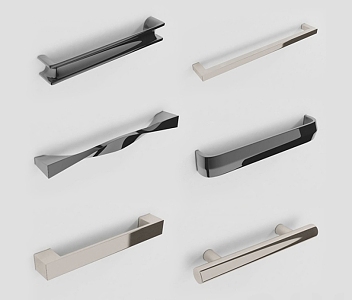 Furniture hardware metal handle 3d model