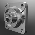 Industrial Square Flange Bearing Housing With Cylindrical Inner And Metal Mounting Holes