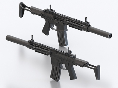 submachine gun assault rifle weapon firearms model