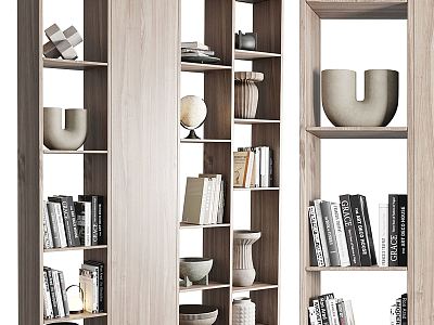 Modern Bookshelf Bookcase Decorations Furnishings Ornaments Book Ornaments model