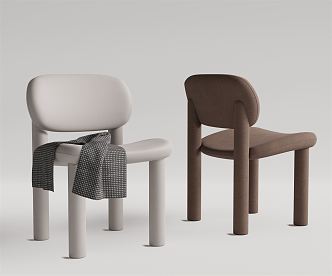 Modern Dining Chair Single Chair Dining Chair 3d model