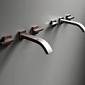 Modern Wall Mounted Faucets With Sleek Metal Finish And Contemporary Design