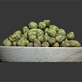 Healthy Crunchy Roasted Green Chickpeas On Wooden Plate