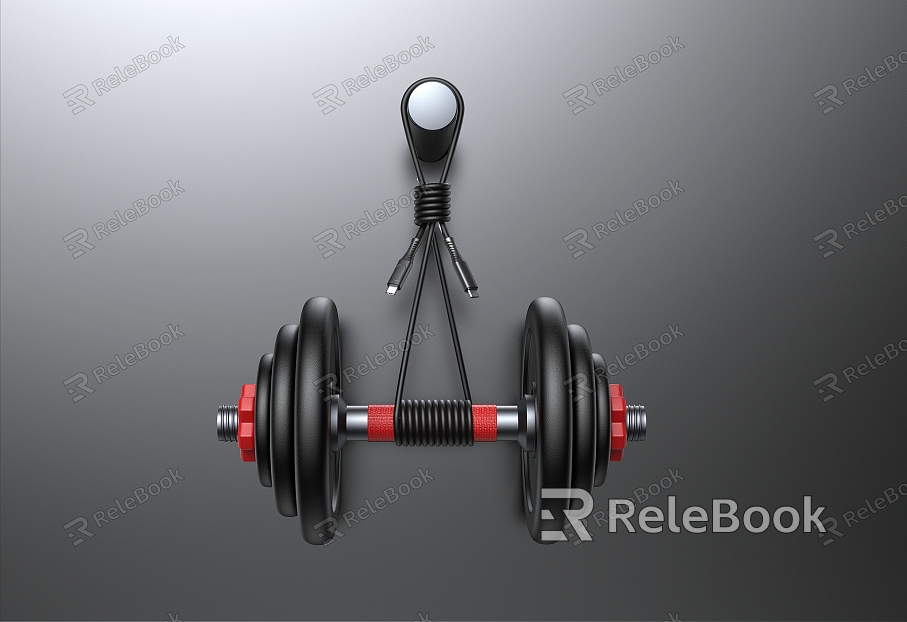 Modern dumbbell bundled load-bearing data cable USB e-commerce scene model