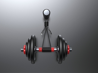 Modern dumbbell bundled load-bearing data cable USB e-commerce scene model