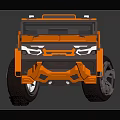 Orange Electric Toy SUV Car With Modern Design And Stylish Wheels