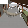 Modern Hammock 3d model