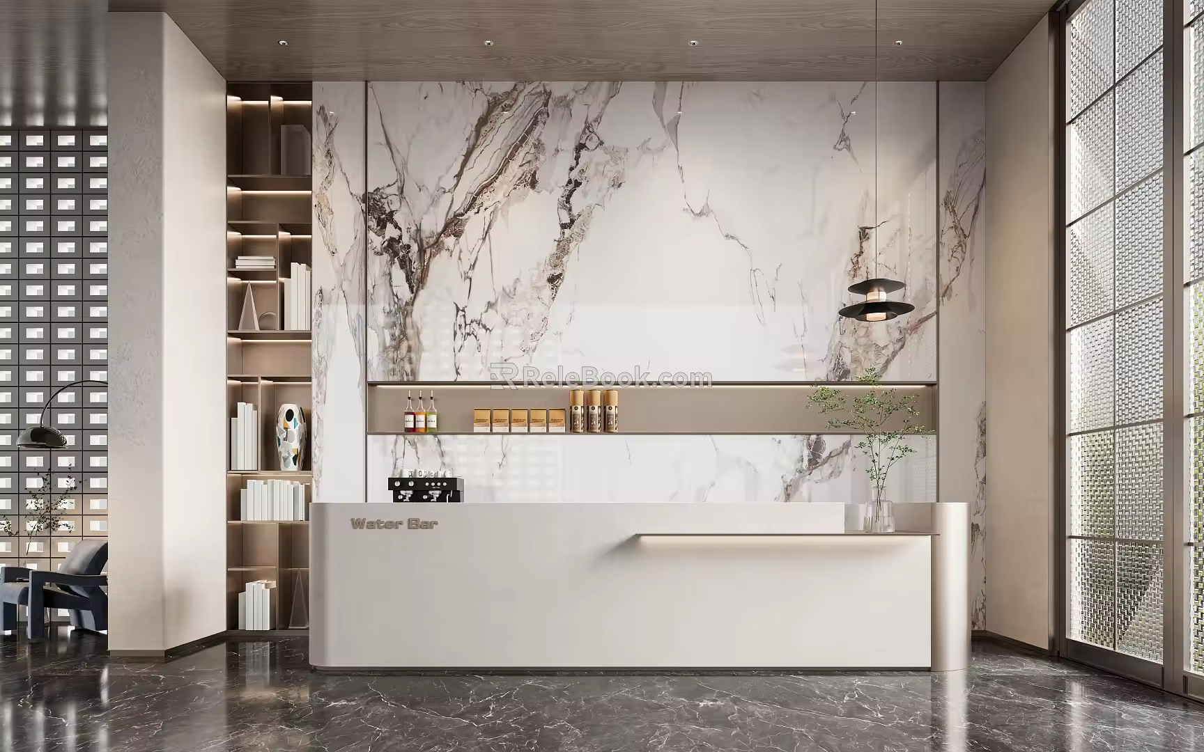 Modern Front Desk Advanced Front Desk 3d model