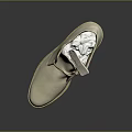 Beige High Top Casual Shoes With Lace Up Design And Rubber Sole