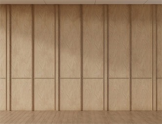 Wood veneer background wall 3d model