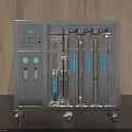 Industrial Water Treatment Equipment With Control Panel And Silver Cylindrical Tanks On Wheels