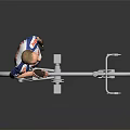 Isolated White Racing Bike With Cyclist In Sportswear On Dark Studio Background
