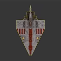 Modern Battleship Starship Space Battleship Sci-Fi Battleship 3d model