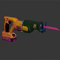 Yellow And Black Battery Powered Reciprocating Saw With Ergonomic Handle For Cutting Work