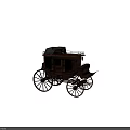 Vintage Wooden Horse Drawn Carriage With Large Wheels And Roof Storage Rack