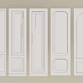 Decorative White Wall Panels With Various Design Styles For Interior Spaces 3d model