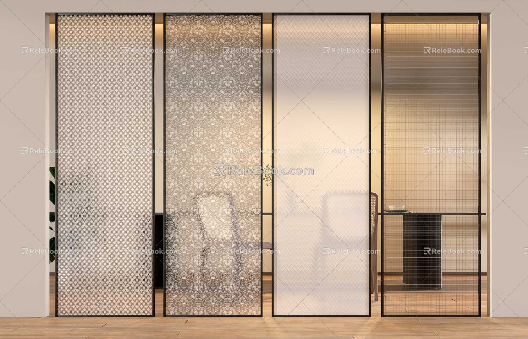 Screen partition 3d model