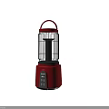 Red Electric Heater with Handle and Metal Mesh Cover for Indoor Home Use