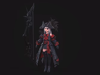 Cute little girl Lori female pirate 3d model
