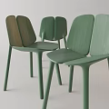Modern Black Wooden Leisure Chair with Matching Stools and Minimalist Design