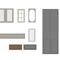 Various Wardrobe Doors in Different Styles and Color Options for Home