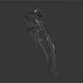 3D Long Gray Hair Models With Different Angles And Hair Accessories