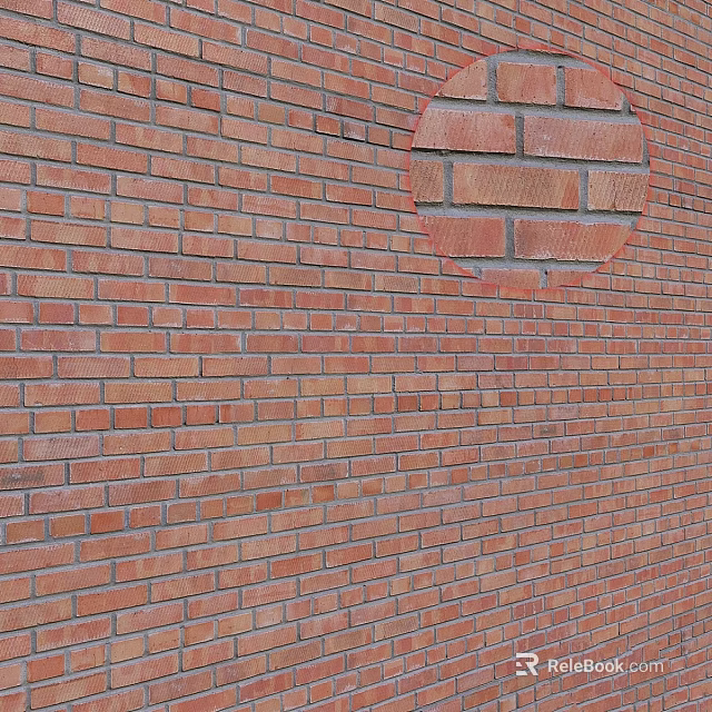 Architectural Red Brick Wall Components Featuring Patterned Arrangement And Texture 3d model 