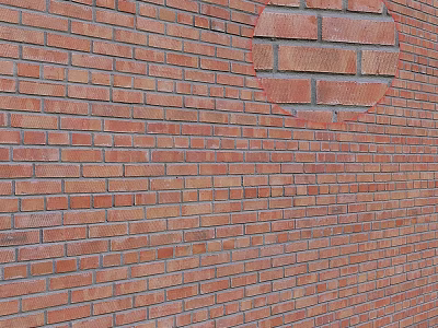 Architectural Red Brick Wall Components Featuring Patterned Arrangement And Texture 3d model