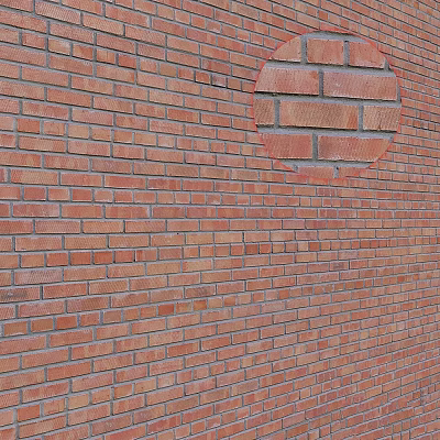 Architectural Red Brick Wall Components Featuring Patterned Arrangement And Texture 3d model