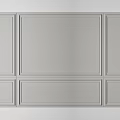 Modern Gray Wall Panel Designs With Decorative Molding And Soft Upholstered Sections 3d model