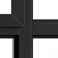 Sleek Modern Black Frame Casement Windows With Multi Grid Design And Clear Glass Panels