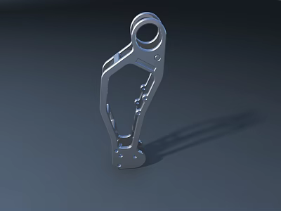 Industrial Metal Sculpture Carving With Geometric Shapes Holes And Connecting Structure 3d model