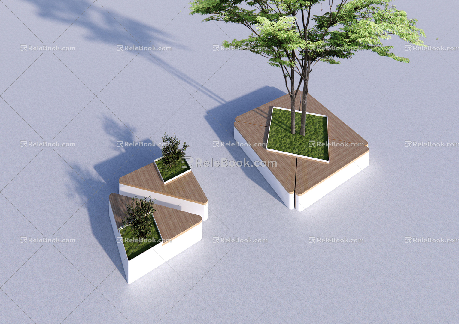 Modern tree pool tree pool stool 3d model