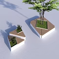 Modern tree pool tree pool stool 3d model